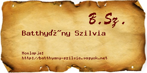 Batthyány Szilvia névjegykártya