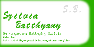 szilvia batthyany business card